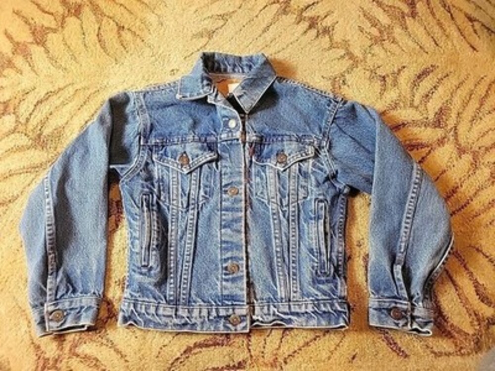 Vintage Levi's 37406 USA Jean Denim Trucker Jacket Youth Red Tab Size M